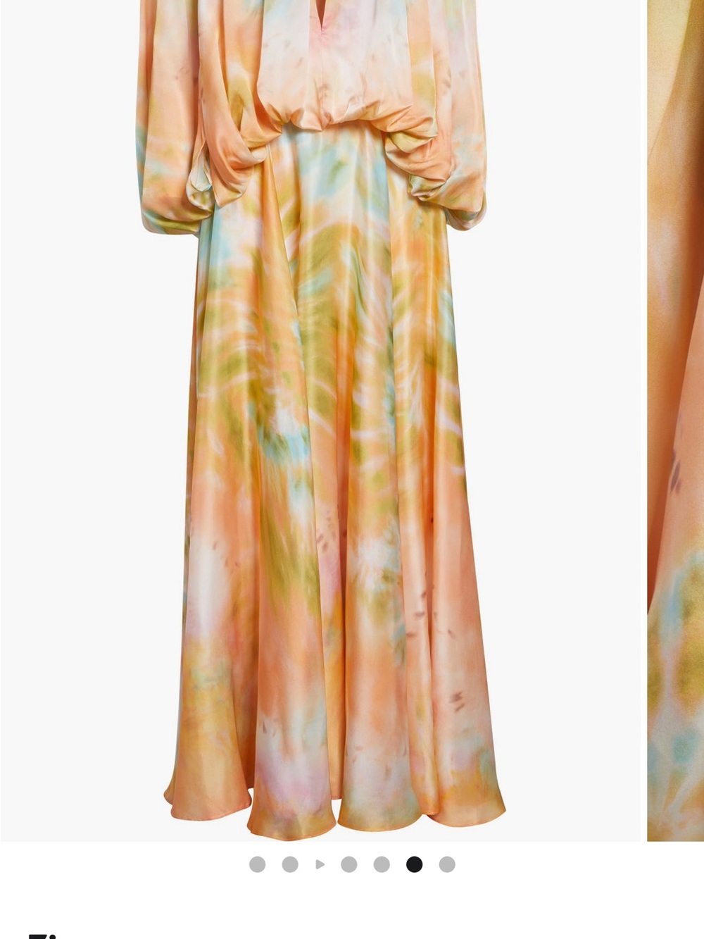 Zimmermann Luna Peach, Green & Blue Pastel Watercolor Maxi Dress